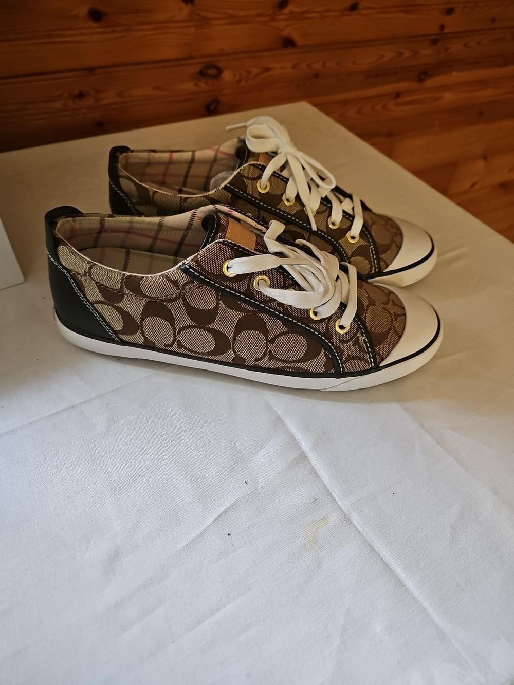 Coach Barrett Q322 Signature Monogram Sneakers Women’s 10M w/ Box
